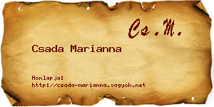 Csada Marianna névjegykártya